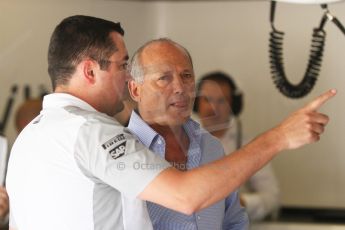 World © Octane Photographic Ltd. Saturday 6th September 2014, Italian GP, Monza - Italy. - Formula 1 Qualifying. McLaren Mercedes Ron Dennis C.B.E and Eric Boullier. Digital Ref: 1104CB7D9985