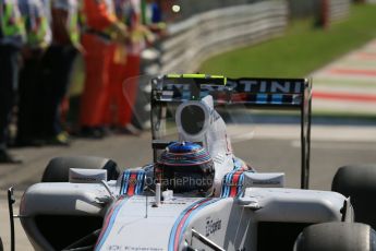 World © Octane Photographic Ltd. Saturday 6th September 2014, Italian GP, Monza - Italy. - Formula 1 Qualifying Parc Ferme. Williams Martini Racing FW36 – Valtteri Bottas. Digital Ref: 1106LB1D6217