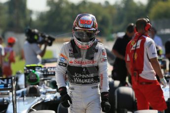 World © Octane Photographic Ltd. Saturday 6th September 2014, Italian GP, Monza - Italy. - Formula 1 Qualifying Parc Ferme. McLaren Mercedes MP4/29 – Kevin Magnussen. Digital Ref: 1106LB1D6288