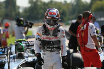 World © Octane Photographic Ltd. Saturday 6th September 2014, Italian GP, Monza - Italy. - Formula 1 Qualifying Parc Ferme. McLaren Mercedes MP4/29 – Kevin Magnussen. Digital Ref: 1106LB1D6288