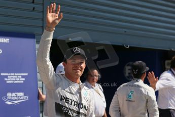 World © Octane Photographic Ltd. Saturday 6th September 2014, Italian GP, Monza - Italy. - Formula 1 Qualifying Parc Ferme. Mercedes AMG Petronas F1 W05 Hybrid - Nico Rosberg (2nd). Digital Ref: 1106LB1D6366