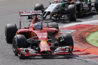 World © Octane Photographic Ltd. Sunday 7th September 2014, Italian GP, Monza - Italy. - Formula 1 Race. Scuderia Ferrari F14T - Fernando Alonso. Digital Ref: 1112LB1D6053