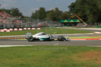 World © Octane Photographic Ltd. Sunday 7th September 2014, Italian GP, Monza - Italy. - Formula 1 Race. Mercedes AMG Petronas F1 W05 Hybrid - Nico Rosberg. Digital Ref:  1112LB1D8355
