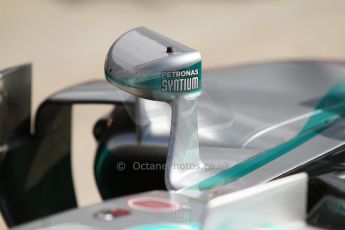 World © Octane Photographic Ltd. Saturday 6th September 2014, Italian GP, Monza - Italy - Formula 1 Qualifying. Mercedes AMG Petronas F1 W05 Hybrid mirror. Digital Ref: 1096CB7D0041