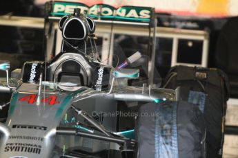 World © Octane Photographic Ltd. Sunday 7th September 2014, Italian GP, Monza - Italy - Formula 1 Race Preparation. Mercedes AMG Petronas F1 W05 Hybrid mirrors. Digital Ref : 1096CB7D0413
