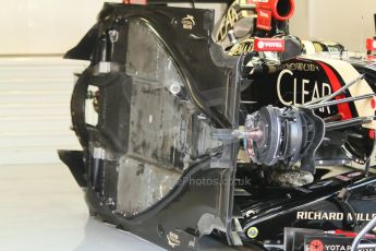 World © Octane Photographic Ltd. Sunday 7th September 2014, Italian GP, Monza - Italy - Formula 1 Race Preparation. Lotus E22 floor detail. Digital Ref : 1096CB7D0418
