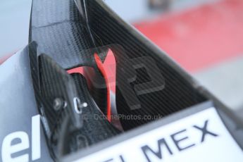 World © Octane Photographic Ltd. Sunday 7th September 2014, Italian GP, Monza - Italy  - Formula 1 Race Preparation. Sauber C33 front wing detail. Digital Ref :