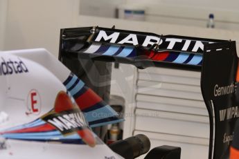 World © Octane Photographic Ltd. Sunday 7th September 2014, Italian GP, Monza - Italy  - Formula 1 Race Preparation. Williams Martini Racing FW36 rear wing. Digital Ref :