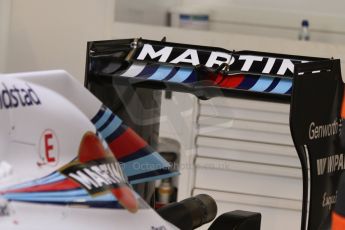 World © Octane Photographic Ltd. Sunday 7th September 2014, Italian GP, Monza - Italy - Formula 1 Race Preparation. Williams Martini Racing FW36 rear wing. Digital Ref :