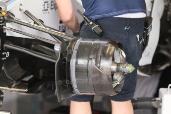 World © Octane Photographic Ltd. Friday 5th September 2014, Italian GP, Monza - Italy - Formula 1 Practice 1. Williams Martini Racing FW36 front brake. Digital Ref: 1096CB7D8839