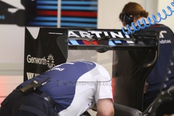 World © Octane Photographic Ltd. Friday 5th September 2014, Italian GP, Monza - Italy - Formula 1 Practice 1. Williams Martini Racing FW36 rear wing. Digital Ref: 1096CB7D8842