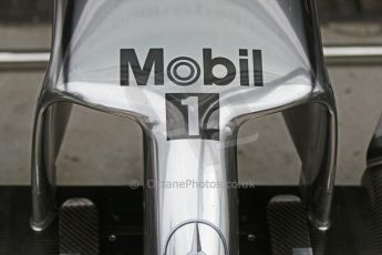 World © Octane Photographic Ltd. Friday 5th September 2014, Italian GP, Monza - Italy - Formula 1 Practice 1. McLaren Mercedes MP4/29 nose. Digital Ref: 1096CB7D8856