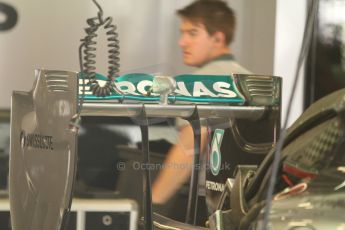 World © Octane Photographic Ltd. Friday 5th September 2014, Italian GP, Monza - Italy - Formula 1 Practice 1. Mercedes AMG Petronas F1 W05 Hybrid rear wing. Digital Ref: 1096CB7D8911