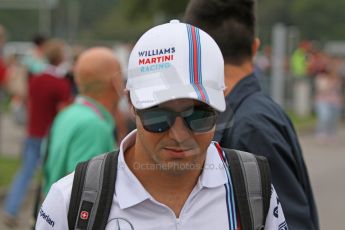 World © Octane Photographic Ltd. Friday 5th September 2014, Italian GP, Monza - Italy - Formula 1 Paddock. Williams Martini Racing FW36 – Felipe Massa. Digital Ref: 1093CB7D8594