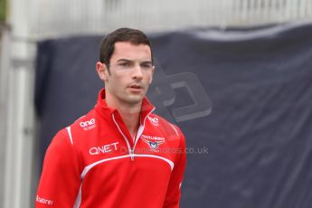 World © Octane Photographic Ltd. Friday 5th September 2014, Italian GP, Monza - Italy. - Formula 1 Paddock. Marussia F1 Team Reserve Driver – Alexander Rossi. Digital Ref: 1093CB7D8630