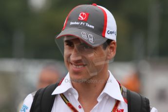 World © Octane Photographic Ltd. Friday 5th September 2014, Italian GP, Monza - Italy. - Formula 1 Paddock. Sauber C33 – Adrian Sutil. Digital Ref: 1093CB7D8675