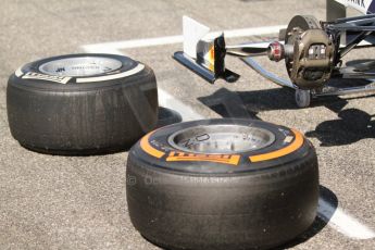 World © Octane Photographic Ltd. Friday Saturday 6th September 2014. GP2 Race 1 – Italian GP - Monza, Italy. Tyre choice. Digital Ref :