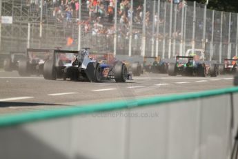 World © Octane Photographic Ltd. Saturday 6th September 2014. GP2 Race 1 – Italian GP - Monza, Italy. The pack get underway. Digital Ref :