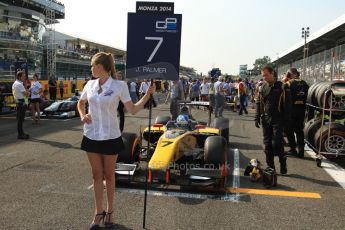 World © Octane Photographic Ltd. Friday Sunday 7th September 2014. GP2 Race 2 – Italian GP - Monza, Italy. Jolyon Palmer – DAMS at the front of the grid. Digital Ref :