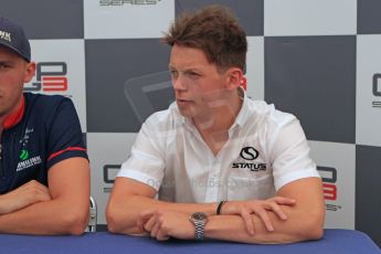 World © Octane Photographic Ltd. Saturday 6th September 2014. GP3 Qualifying press conference, Italian GP, Monza - Italy. Nick Yelloly - Status Grand Prix (3rd). Digital Ref : 1103CB7D7401