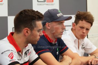 World © Octane Photographic Ltd. Saturday 6th September 2014. GP3 Qualifying press conference, Italian GP, Monza - Italy. Jimmy Eriksson - Koiranen GP (1st), Dino Zamparelli - ART Grand Prix (2nd) and Nick Yelloly - Status Grand Prix (3rd). Digital Ref : 1103CB7D9891