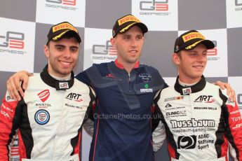 World © Octane Photographic Ltd. Saturday 6th September 2014. GP3 Race 1, Italian GP, Monza - Italy. Jimmy Eriksson - Koiranen GP, Dino Zamparelli and Marvin Kirchhofer - ART Grand Prix and . Digital Ref : 1108CB7D7600