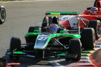 World © Octane Photographic Ltd. Saturday 6th September 2014. GP3 Race 1, Italian GP, Monza - Italy. Richie Stanaway - Status Grand Prix and Jann Mardenborough - Arden International. Digital Ref : 1108LB1D6499