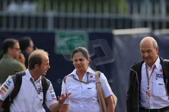 World © Octane Photographic Ltd. Sunday 7th September 2014, Italian GP, Monza - Italy. - Formula 1 Paddock. Sauber - Monisha Kaltenborn and Peter Sauber. Digital Ref: 1109LB1D6955