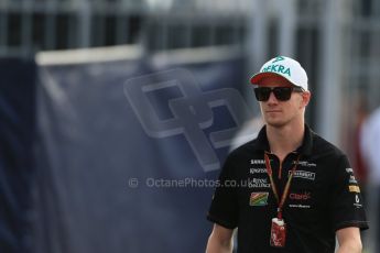 World © Octane Photographic Ltd. Sunday 7th September 2014, Italian GP, Monza - Italy. - Formula 1 Paddock. Sahara Force India VJM07 – Nico Hulkenburg. Digital Ref : 1109LB1D7064