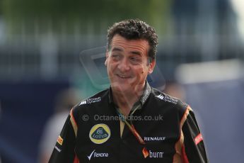 World © Octane Photographic Ltd. Sunday 7th September 2014, Italian GP, Monza - Italy. - Formula 1 Paddock. Lotus F1 Team E22 - Federico Gastaldi - Deputy Team Principle. Digital Ref: 1109LB1D7079