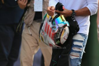 World © Octane Photographic Ltd. Sunday 7th September 2014, Italian GP, Monza - Italy. - Formula 1 Paddock. Mercedes AMG Petronas F1 W05 Hybrid – Lewis Hamilton. Digital Ref: 1109LB1D7103