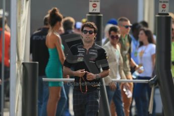 World © Octane Photographic Ltd. Sunday 7th September 2014, Italian GP, Monza - Italy. - Formula 1 Paddock. Sahara Force India VJM07 – Sergio Perez. Digital Ref: 1109LB1D7253