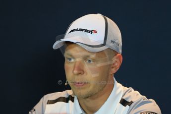 World © Octane Photographic Ltd. Thursday 4th September 2014, Italian GP, Autodromo di Monza. - Formula 1 Driver Press Conference. McLaren Mercedes MP4/29 – Kevin Magnussen. Digital Ref: 1092LB1D2526