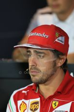 World © Octane Photographic Ltd. Thursday 4th September 2014, Italian GP, Autodromo di Monza. - Formula 1 Driver Press Conference. Scuderia Ferrari F14T - Fernando Alonso. Digital Ref: 1092LB1D2550