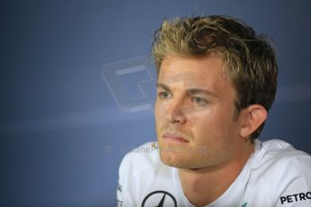 World © Octane Photographic Ltd. Thursday 4th September 2014, Italian GP, Autodromo di Monza. - Formula 1 Driver Press Conference. Mercedes AMG Petronas F1 W05 - Nico Rosberg. Digital Ref: 1092LB1D2617