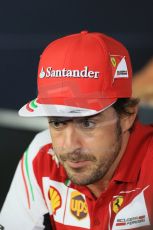 World © Octane Photographic Ltd. Thursday 4th September 2014, Italian GP, Autodromo di Monza. - Formula 1 Driver Press Conference. Scuderia Ferrari F14T - Fernando Alonso. Digital Ref: 1092LB1D2731