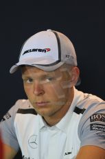 World © Octane Photographic Ltd. Thursday 4th September 2014, Italian GP, Autodromo di Monza. - Formula 1 Driver Press Conference. McLaren Mercedes MP4/29 – Kevin Magnussen. Digital Ref: 1092LB1D3030