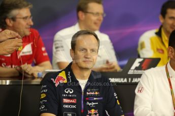 World © Octane Photographic Ltd. Friday 3rd October 2014, Japanese Grand Prix - Suzuka. - Formula 1 Drivers’ Press conference. Infiniti Red Bull Racing Head of Car Engineering - Paul Monaghan. Digital Ref :