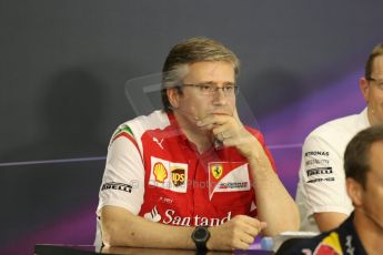 World © Octane Photographic Ltd. Friday 3rd October 2014, Japanese Grand Prix - Suzuka. - Formula 1 Drivers’ Press conference. Scuderia Ferrari Chassis Technical Director – Pat Fry. Digital Ref: