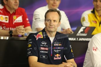 World © Octane Photographic Ltd. Friday 3rd October 2014, Japanese Grand Prix - Suzuka. - Formula 1 Drivers’ Press conference. Infiniti Red Bull Racing Head of Car Engineering - Paul Monaghan. Digital Ref :