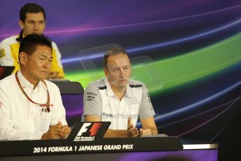 World © Octane Photographic Ltd. Friday 3rd October 2014, Japanese Grand Prix - Suzuka. - Formula 1 Drivers’ Press conference. McLaren Mercedes Chief Operating Officer (COO) – Jonathan Neale. Digital Ref: