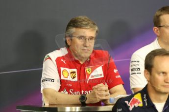 World © Octane Photographic Ltd. Friday 3rd October 2014, Japanese Grand Prix - Suzuka. - Formula 1 Drivers’ Press conference. Scuderia Ferrari Chassis Technical Director – Pat Fry. Digital Ref: