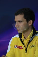 World © Octane Photographic Ltd. Friday 3rd October 2014, Japanese Grand Prix - Suzuka. - Formula 1 Drivers’ Press conference. Renault F1 Head of Track Operations – Remi Taffin. Digital Ref: