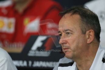 World © Octane Photographic Ltd. Friday 3rd October 2014, Japanese Grand Prix - Suzuka. - Formula 1 Drivers’ Press conference. McLaren Mercedes Chief Operating Officer (COO) – Jonathan Neale. Digital Ref: