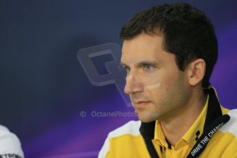 World © Octane Photographic Ltd. Friday 3rd October 2014, Japanese Grand Prix - Suzuka. - Formula 1 Drivers’ Press conference. Renault F1 Head of Track Operations – Remi Taffin. Digital Ref: