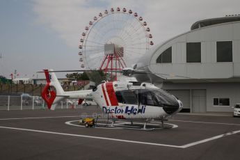 World © Octane Photographic Ltd. Friday 3rd October 2014, Japanese Grand Prix - Suzuka. - Formula 1 Practice 2. Medical Helicopter on standby. Digital Ref: