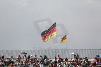 World © Octane Photographic Ltd. Friday 3rd October 2014, Japanese Grand Prix - Suzuka. - Formula 1 Practice 2. Sebastian Vettel fans flag. Digital Ref:
