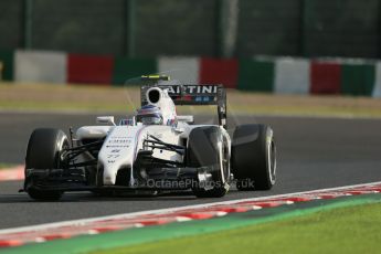World © Octane Photographic Ltd. Friday 3rd October 2014, Japanese Grand Prix - Suzuka. - Formula 1 Practice 2. Williams Martini Racing FW36 – Valtteri Bottas. Digital Ref: