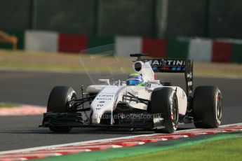 World © Octane Photographic Ltd. Friday 3rd October 2014, Japanese Grand Prix - Suzuka. - Formula 1 Practice 2. Williams Martini Racing FW36 – Felipe Massa. Digital Ref: