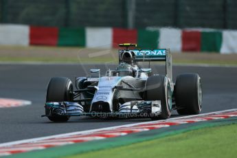 World © Octane Photographic Ltd. Friday 3rd October 2014, Japanese Grand Prix - Suzuka. - Formula 1 Practice 2. Mercedes AMG Petronas F1 W05 Hybrid - Nico Rosberg. Digital Ref: